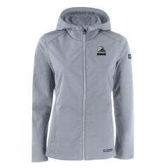 Cleveland Browns Cutter & Buck Women's Evoke Eco Softshell Recycled Full-Zip Hoodie Jacket Gray | NFL
