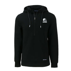 Cleveland Browns Cutter & Buck Roam Eco Recycled Half-Zip Pullover Hoodie Black | NFL