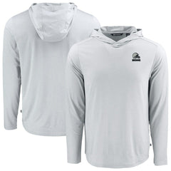 Cleveland Browns Cutter & Buck Coastline Epic Comfort Eco Recycled Long Sleeve Hooded T-Shirt Gray | NFL