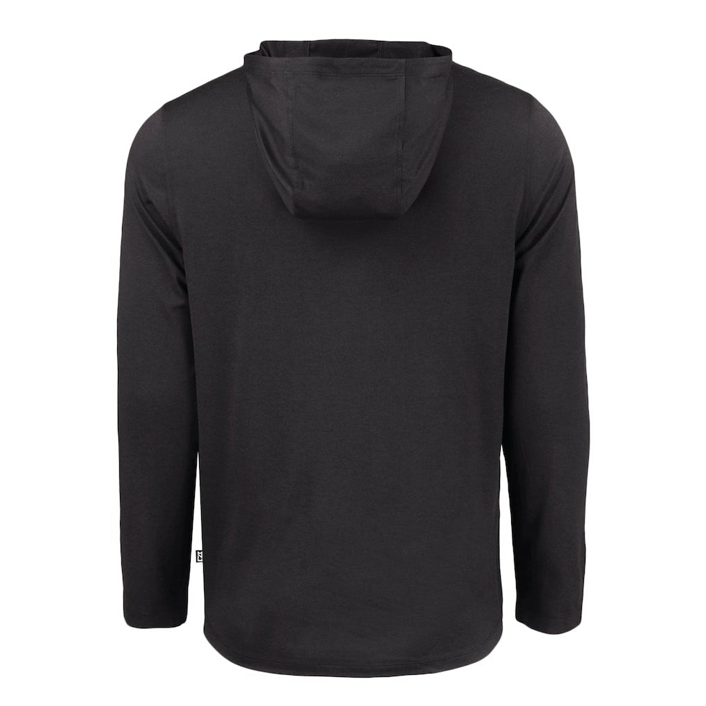 Cleveland Browns Cutter & Buck Coastline Epic Comfort Eco Recycled Long Sleeve Hooded T-Shirt Black | NFL