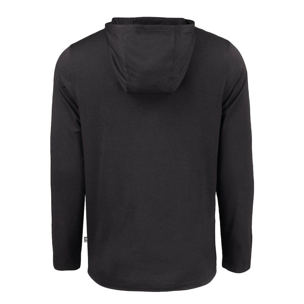 Cleveland Browns Cutter & Buck Coastline Epic Comfort Eco Recycled Long Sleeve Hooded T-Shirt Black | NFL