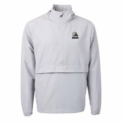 Cleveland Browns Cutter & Buck Charter Eco Recycled Anorak Half-Zip Hoodie Jacket Gray | NFL
