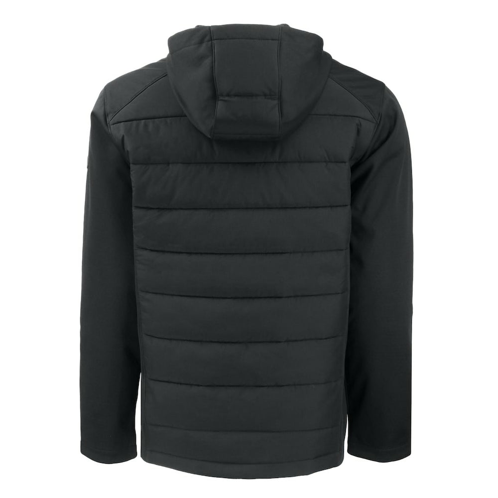 Cleveland Browns Cutter & Buck Evoke Hybrid Eco Softshell Recycled Full-Zip Hooded Jacket Black | NFL
