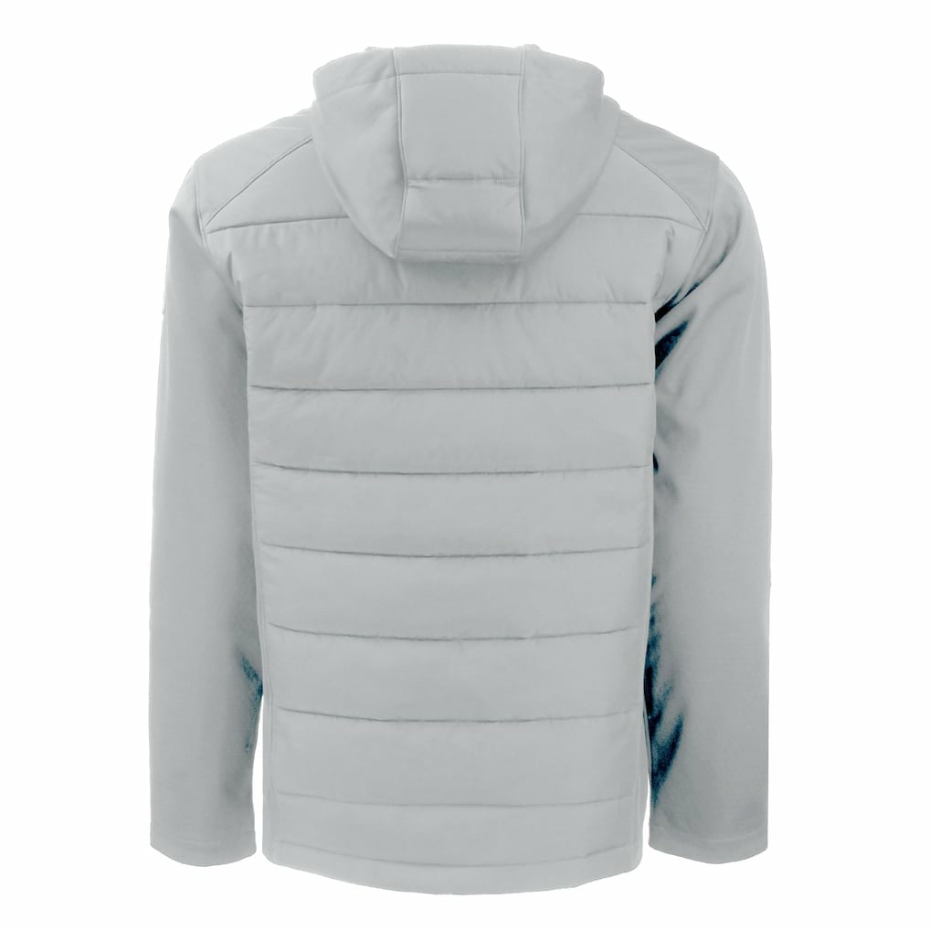 Cleveland Browns Cutter & Buck Evoke Hybrid Eco Softshell Recycled Full-Zip Hooded Jacket Gray | NFL