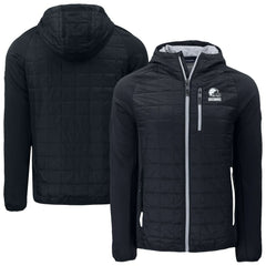 Cleveland Browns Cutter & Buck Rainier Primaloft Eco Full-Zip Hoodie Hybrid Jacket Black | NFL