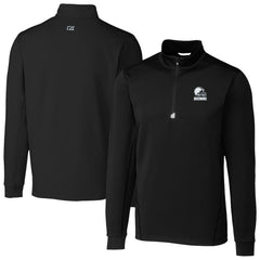 Cleveland Browns Cutter & Buck Big & Tall Traverse Stretch Eco Quarter-Zip Pullover Top Black | NFL