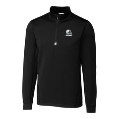 Cleveland Browns Cutter & Buck Big & Tall Traverse Stretch Eco Quarter-Zip Pullover Top Black | NFL