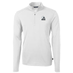 Cleveland Browns Cutter & Buck Big & Tall Virtue Eco Pique Recycled Quarter-Zip Pullover Top White | NFL