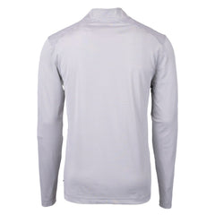 Cleveland Browns Cutter & Buck Big & Tall Virtue Eco Pique Micro Stripe Recycled Quarter-Zip Pullover Top Gray | NFL