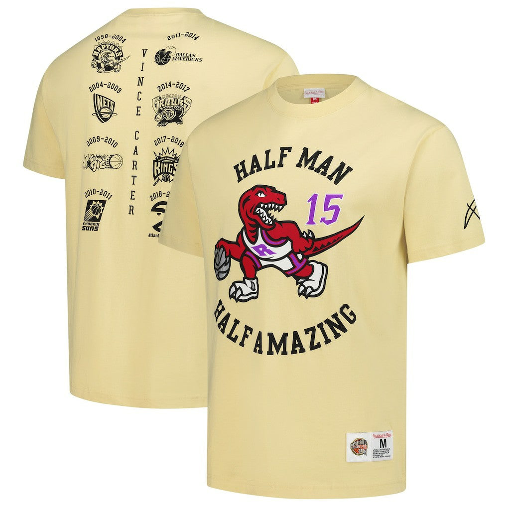 Vince Carter Toronto Raptors Premium T-Shirt Cream - NBA