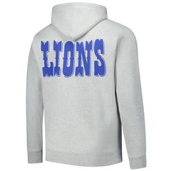 Calvin Johnson Detroit Lions Hall of Fame Player Graphic Pullover Hoodie Heather Gray | Mitchell & Ness