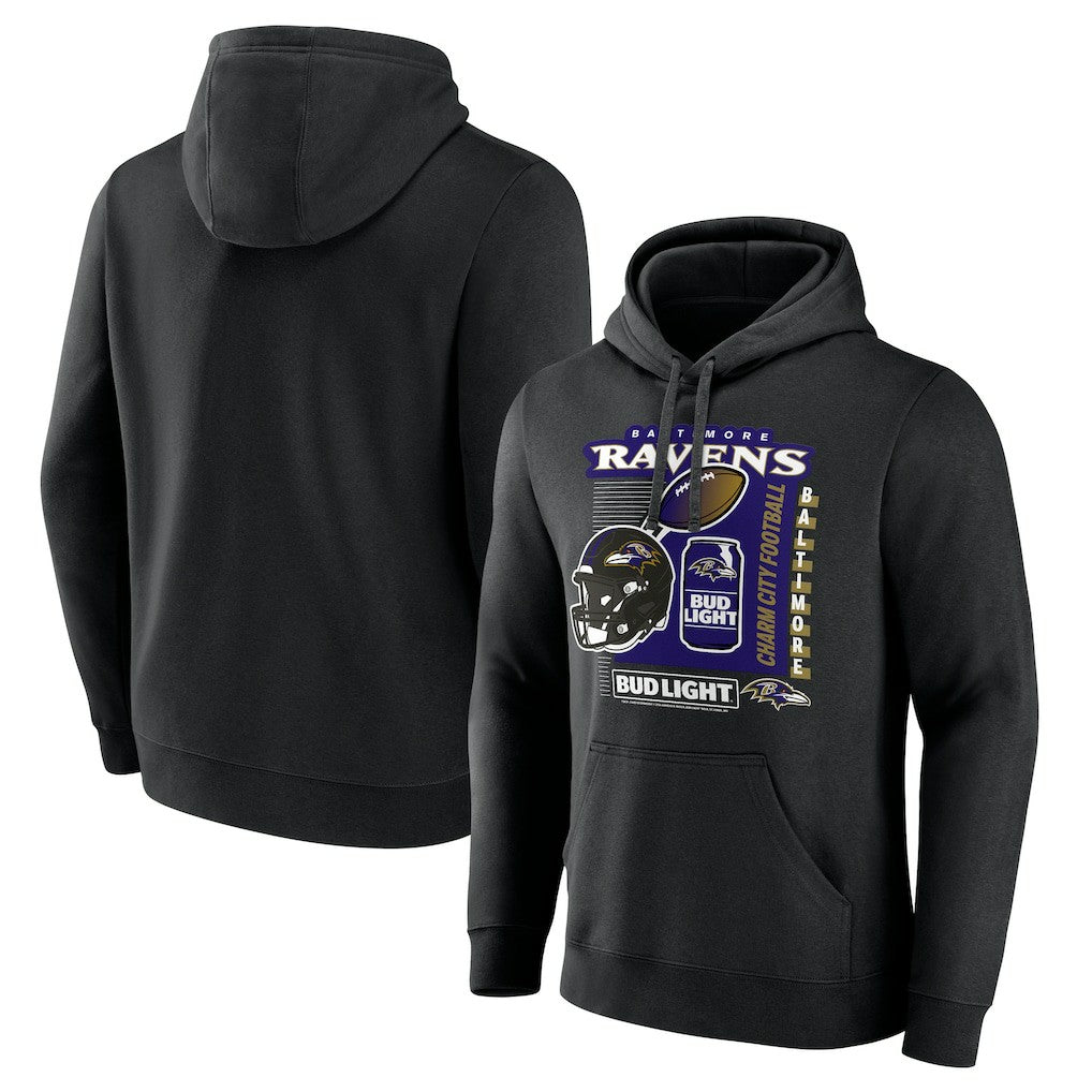 Baltimore Ravens Bud Light Pullover Hoodie Black | NFL