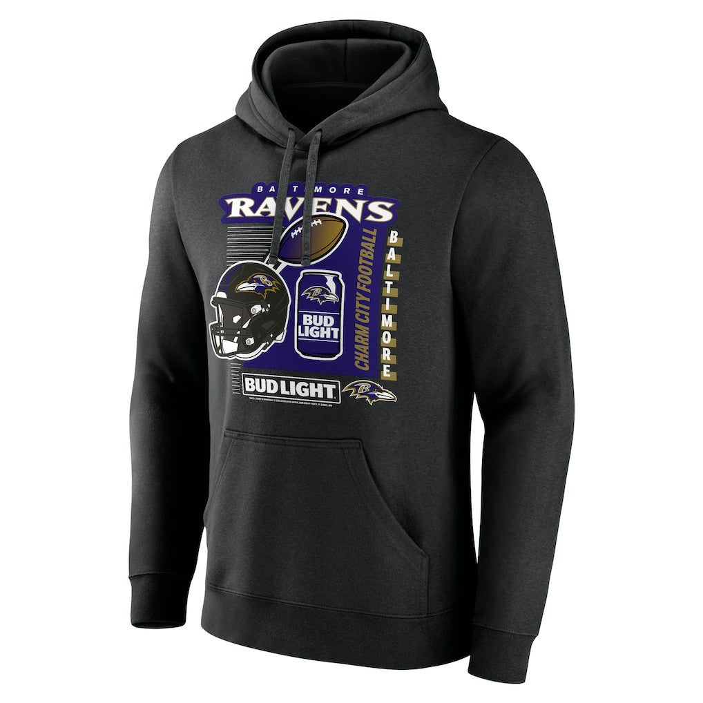 Baltimore Ravens Bud Light Pullover Hoodie Black | NFL