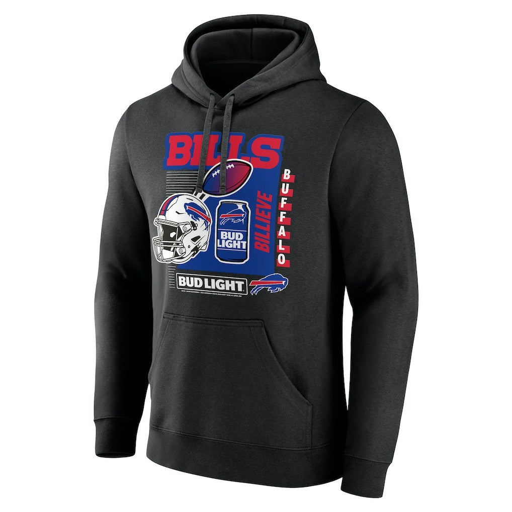 Buffalo Bills Bud Light Pullover Hoodie Black | NFL