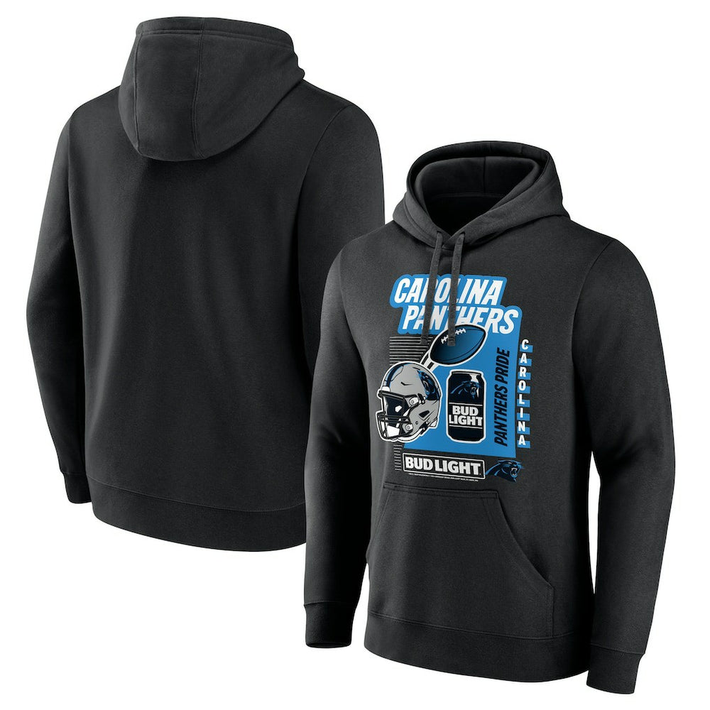 Carolina Panthers Bud Light Pullover Hoodie Black | NFL