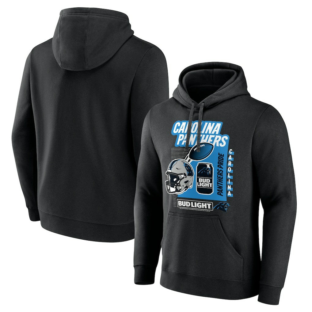 Carolina Panthers Bud Light Pullover Hoodie Black | NFL