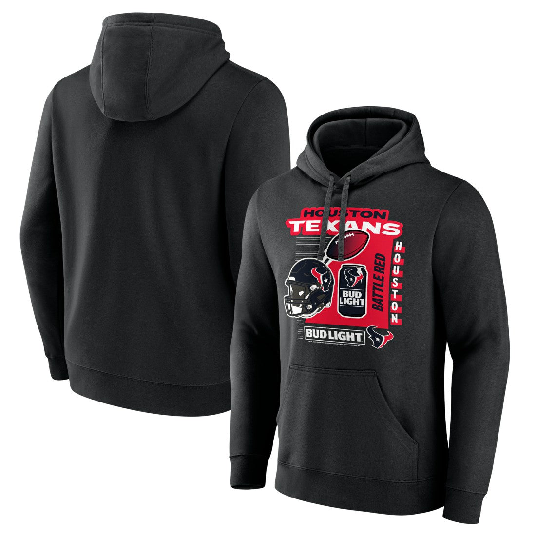 Houston Texans Bud Light Pullover Hoodie Black | NFL