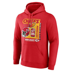 Kansas City Chiefs Bud Light Pullover Hoodie Red | NFL