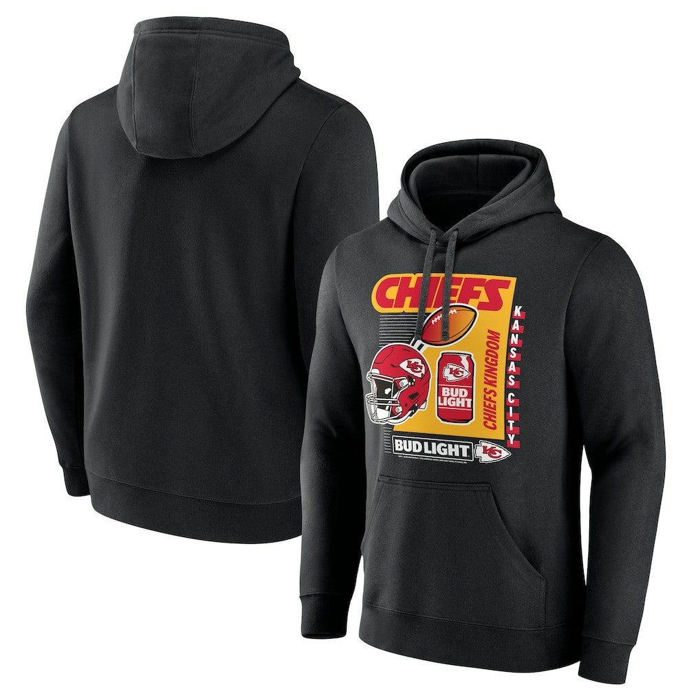 Kansas City Chiefs Bud Light Pullover Hoodie Black | NFL
