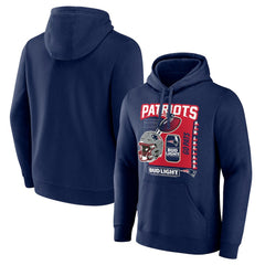 New England Patriots Bud Light Pullover Hoodie Navy | NFL