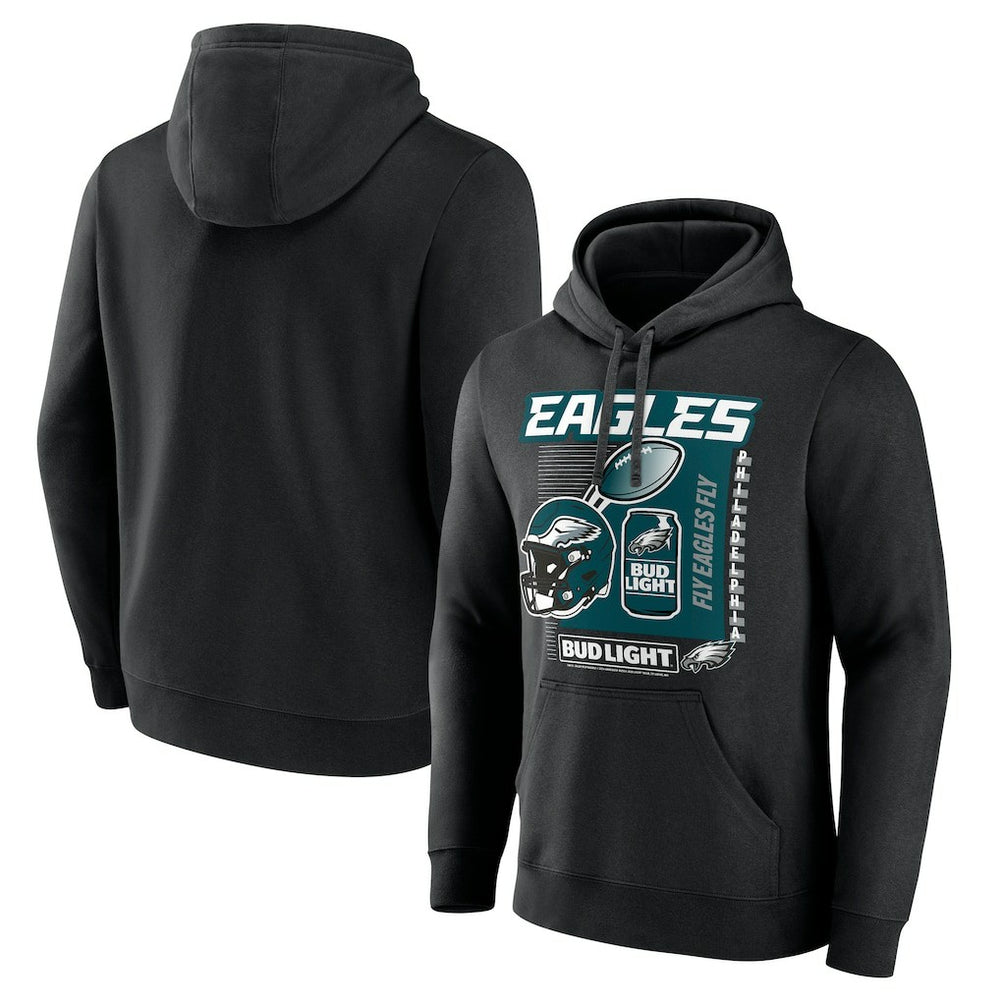 Philadelphia Eagles Bud Light Pullover Hoodie Black | NFL