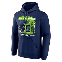 Seattle Seahawks Bud Light Pullover Hoodie Navy | NFL