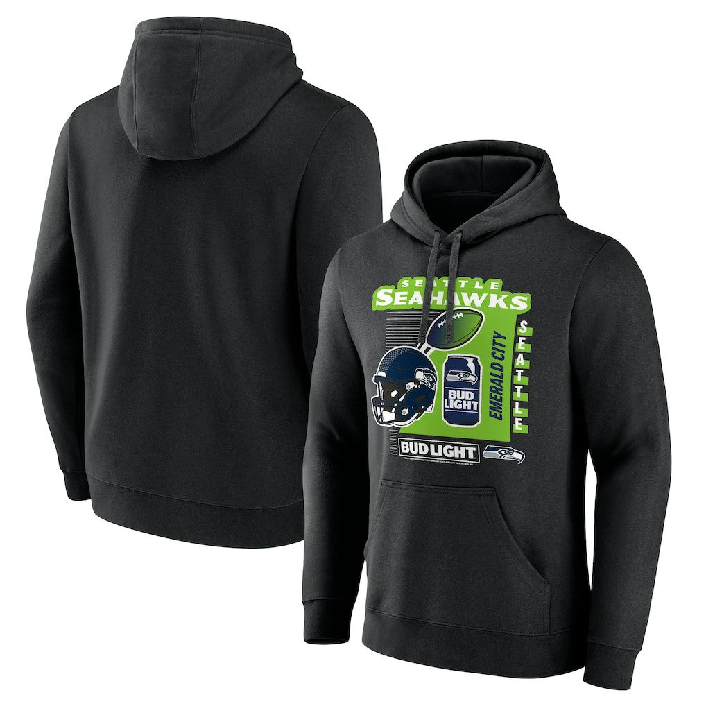 Seattle Seahawks Bud Light Pullover Hoodie Black | NFL