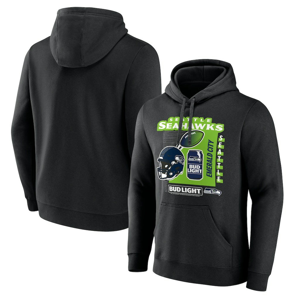 Seattle Seahawks Bud Light Pullover Hoodie Black | NFL