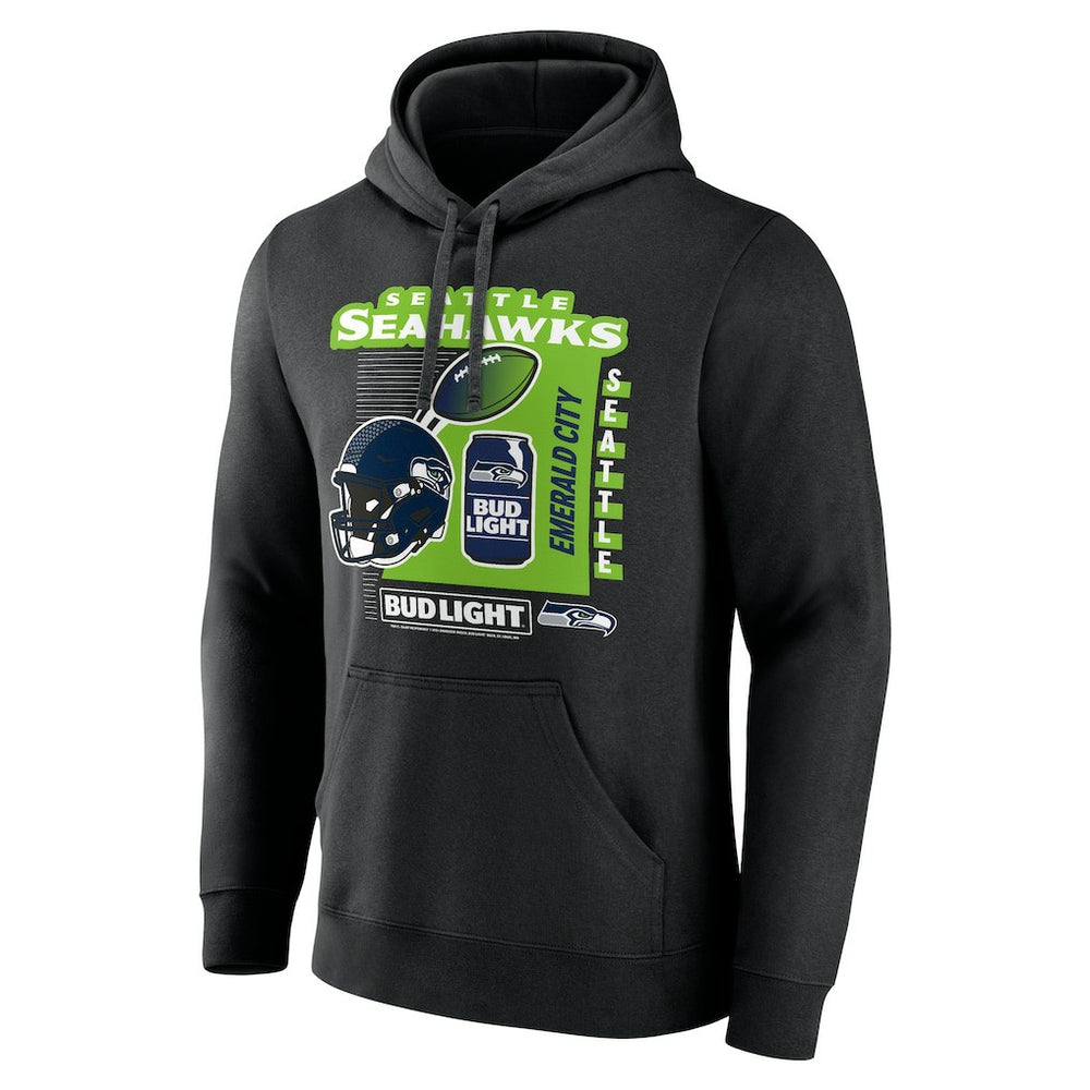 Seattle Seahawks Bud Light Pullover Hoodie Black | NFL