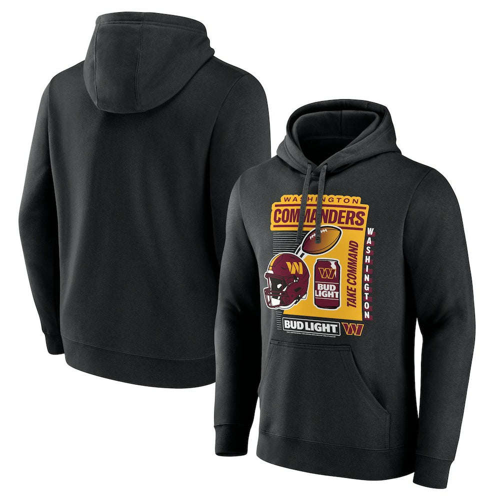 Washington Commanders Bud Light Pullover Hoodie Black | NFL