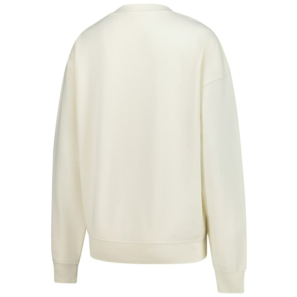 Chicago Bears Women's Fandom Fleece Pullover Sweatshirt Cream | Mitchell & Ness