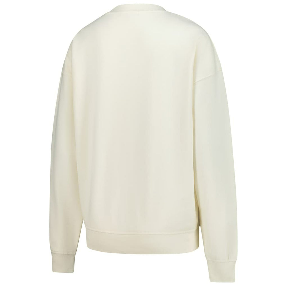 Chicago Bears Women's Fandom Fleece Pullover Sweatshirt Cream | Mitchell & Ness
