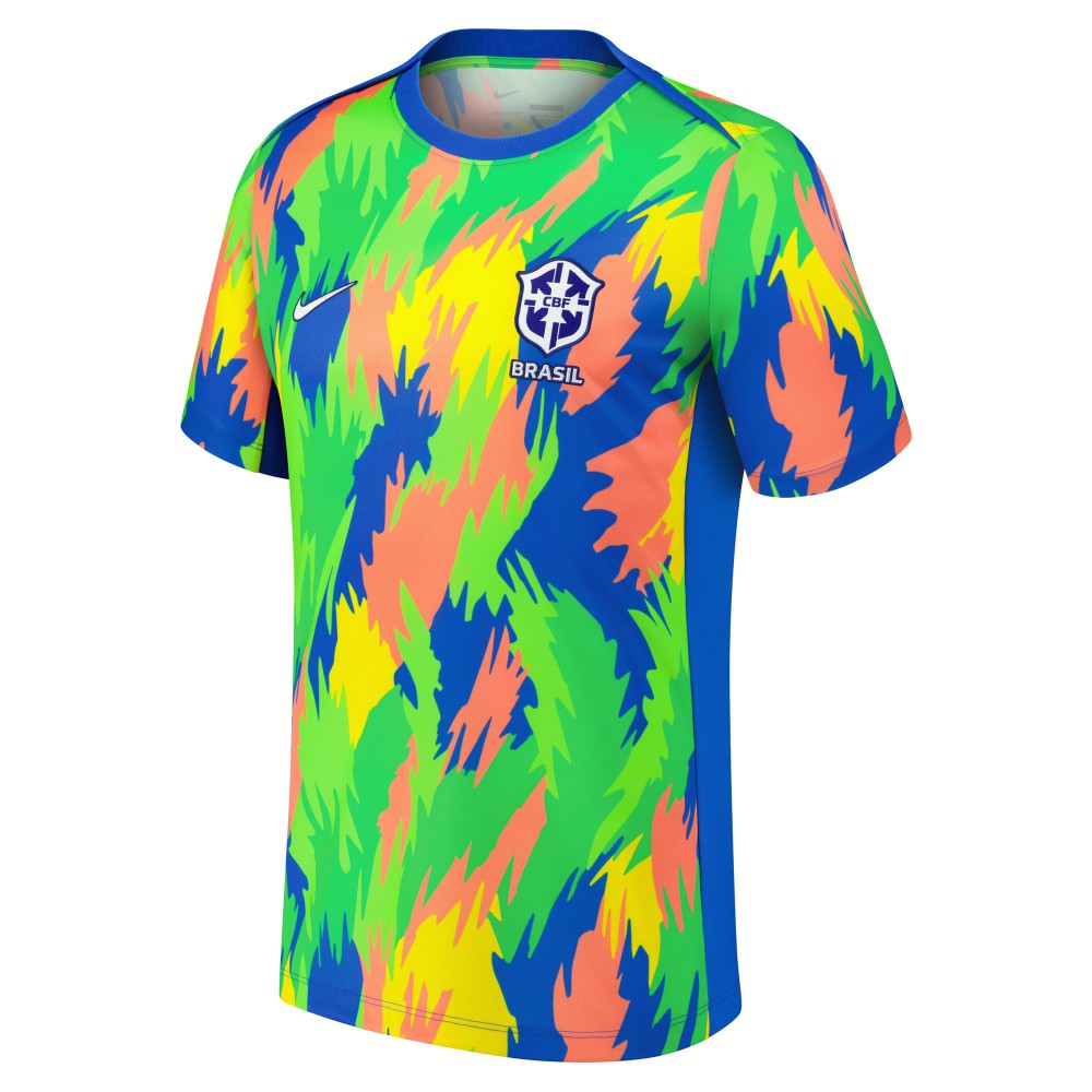 Brazil Women's National Team 2025 Academy Pro Pre-Match Performance Top Blue | Nike