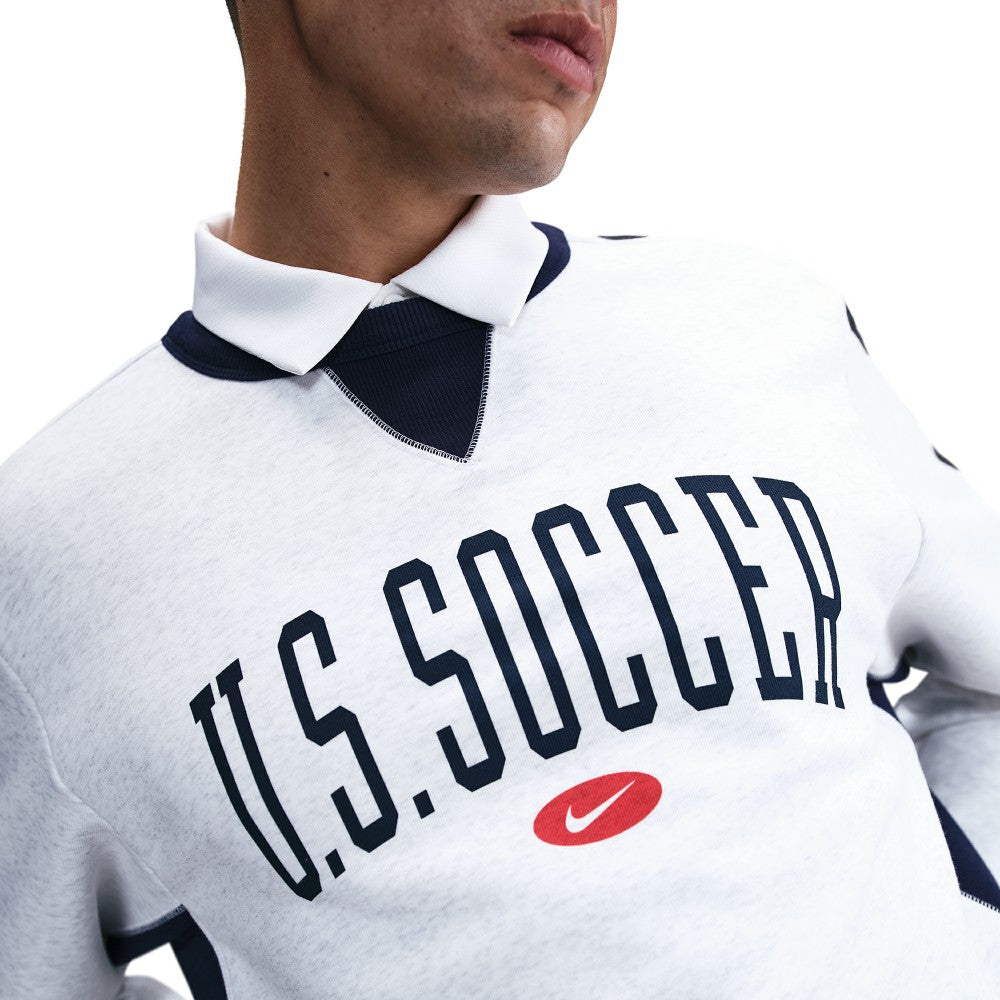 USMNT Standard Issue Pullover Sweatshirt Heather Gray | Nike Online