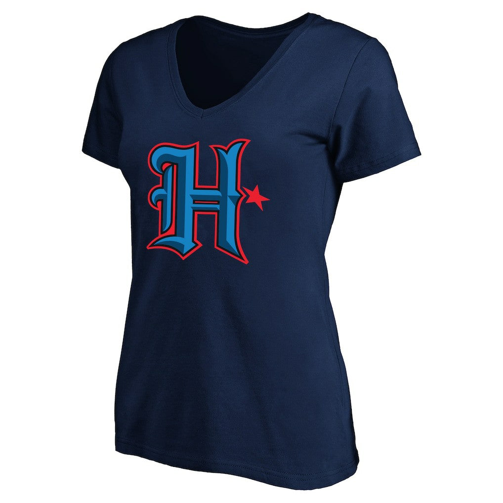 C.J. Stroud Houston Texans Women's Plus Size Fair Catch Name & Number Scoop Neck T-Shirt Navy | NFL