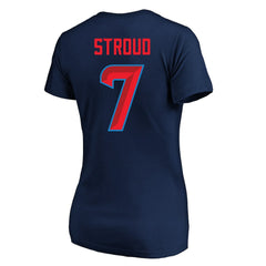 C.J. Stroud Houston Texans Women's Plus Size Fair Catch Name & Number Scoop Neck T-Shirt Navy | NFL