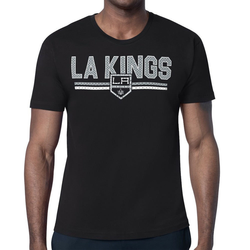 Los Angeles Kings Starter Mesh Look Team Name T-Shirt - Black - NHL