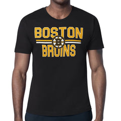 Boston Bruins Starter Mesh Look Team Name T-Shirt - Black - NHL