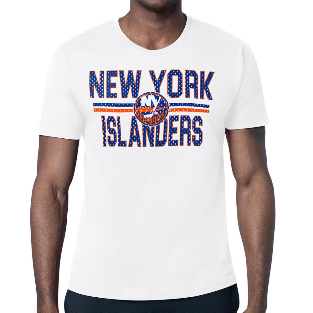New York Islanders Starter Mesh Look Team Name T-Shirt - White - NHL