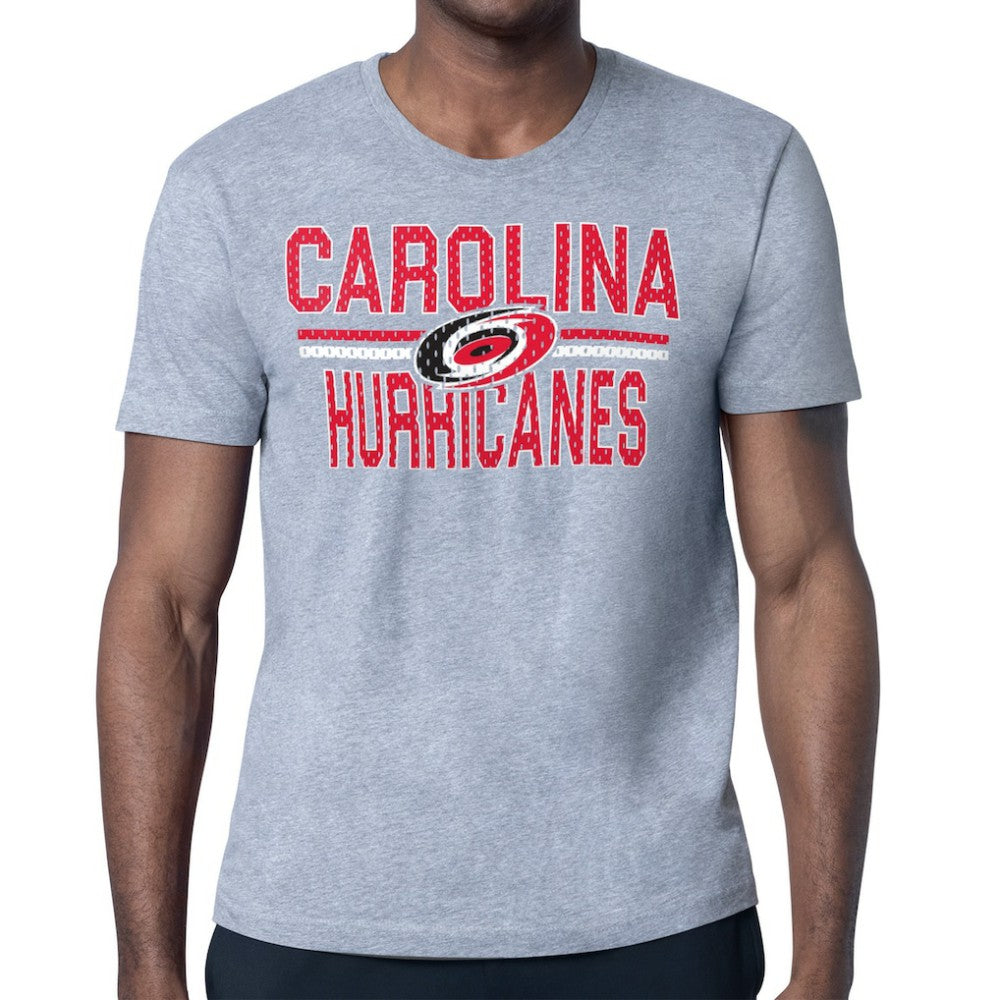 Carolina Hurricanes Starter Mesh Look Team Name T-Shirt - Heather Gray - NHL