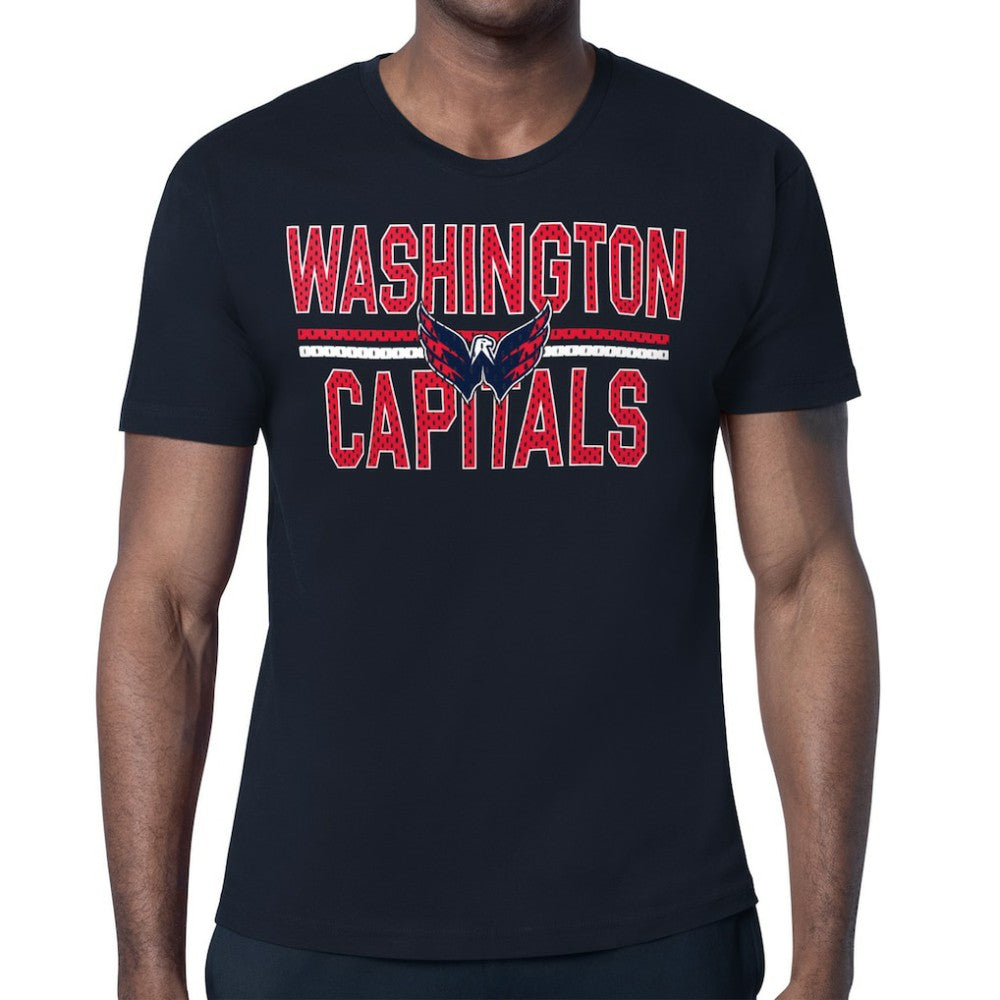 Washington Capitals Starter Mesh Look Team Name T-Shirt - Navy - NHL