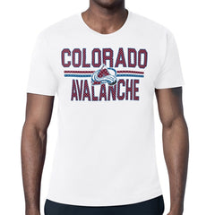 Colorado Avalanche Starter Mesh Look Team Name T-Shirt - White - NHL