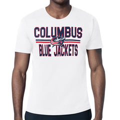 Columbus Blue Jackets Starter Mesh Look Team Name T-Shirt - White - NHL