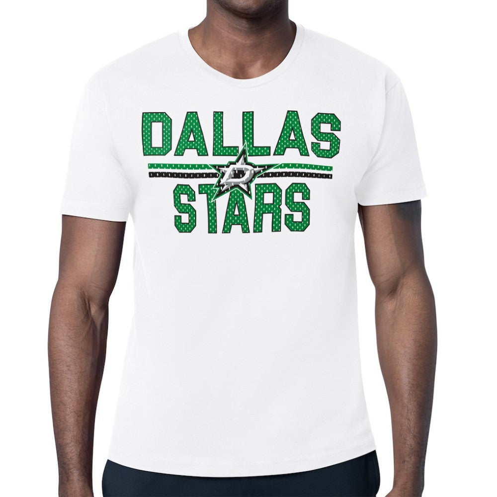 Dallas Stars Starter Mesh Look Team Name T-Shirt - White - NHL
