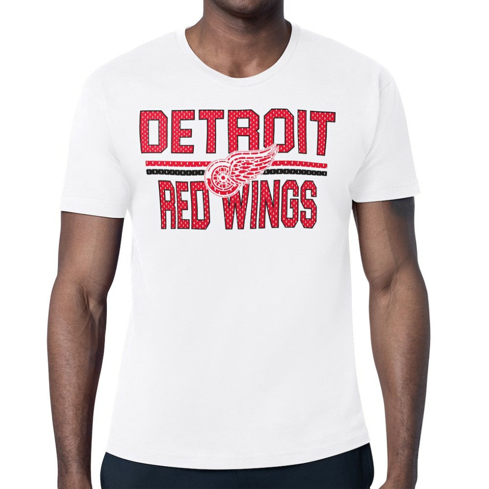 Detroit Red Wings Starter Mesh Look Team Name T-Shirt - White - NHL
