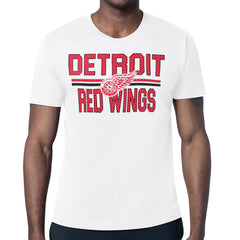 Detroit Red Wings Starter Mesh Look Team Name T-Shirt - White - NHL