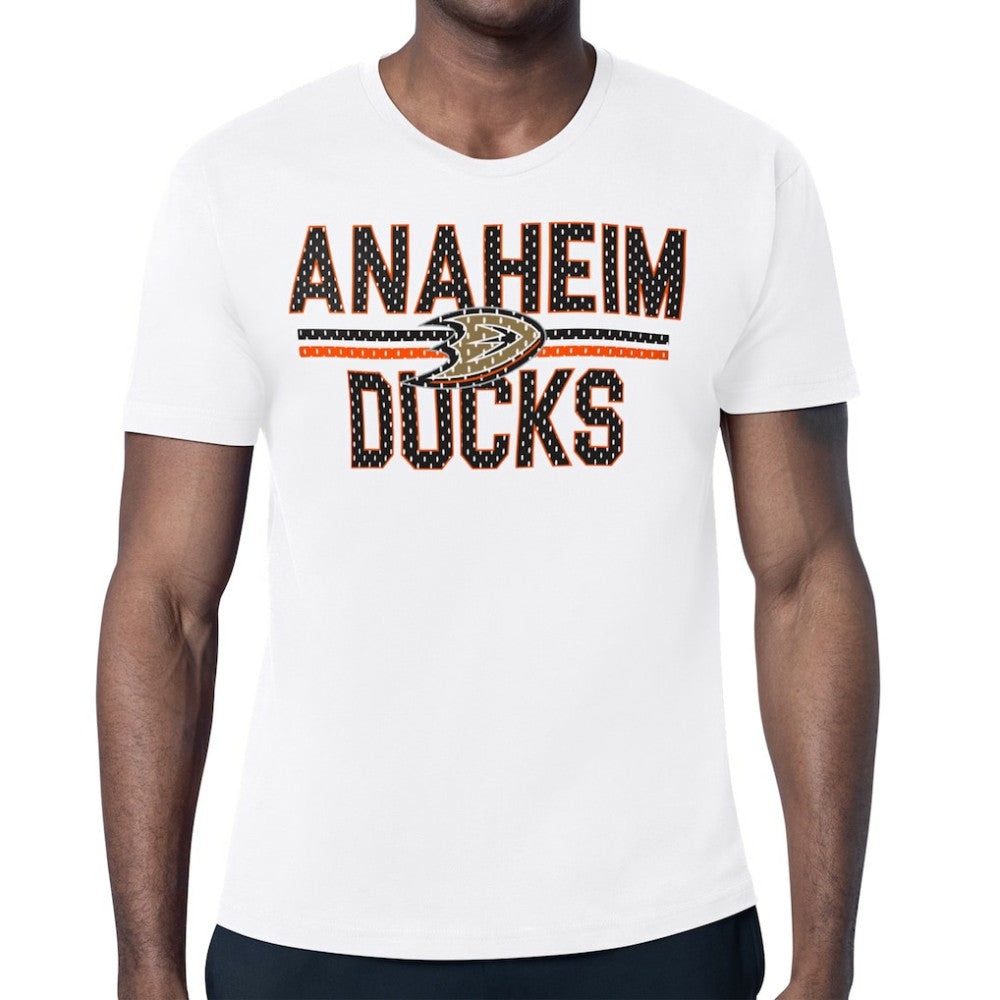 Anaheim Ducks Starter Mesh Look Team Name T-Shirt - White - NHL