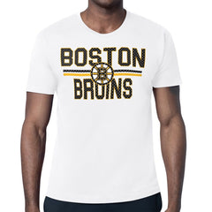 Boston Bruins Starter Mesh Look Team Name T-Shirt - White - NHL
