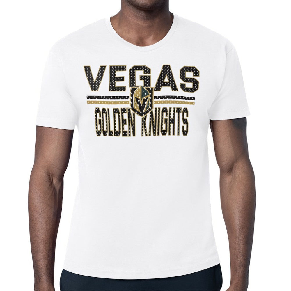 Vegas Golden Knights Starter Mesh Look Team Name T-Shirt - White - NHL