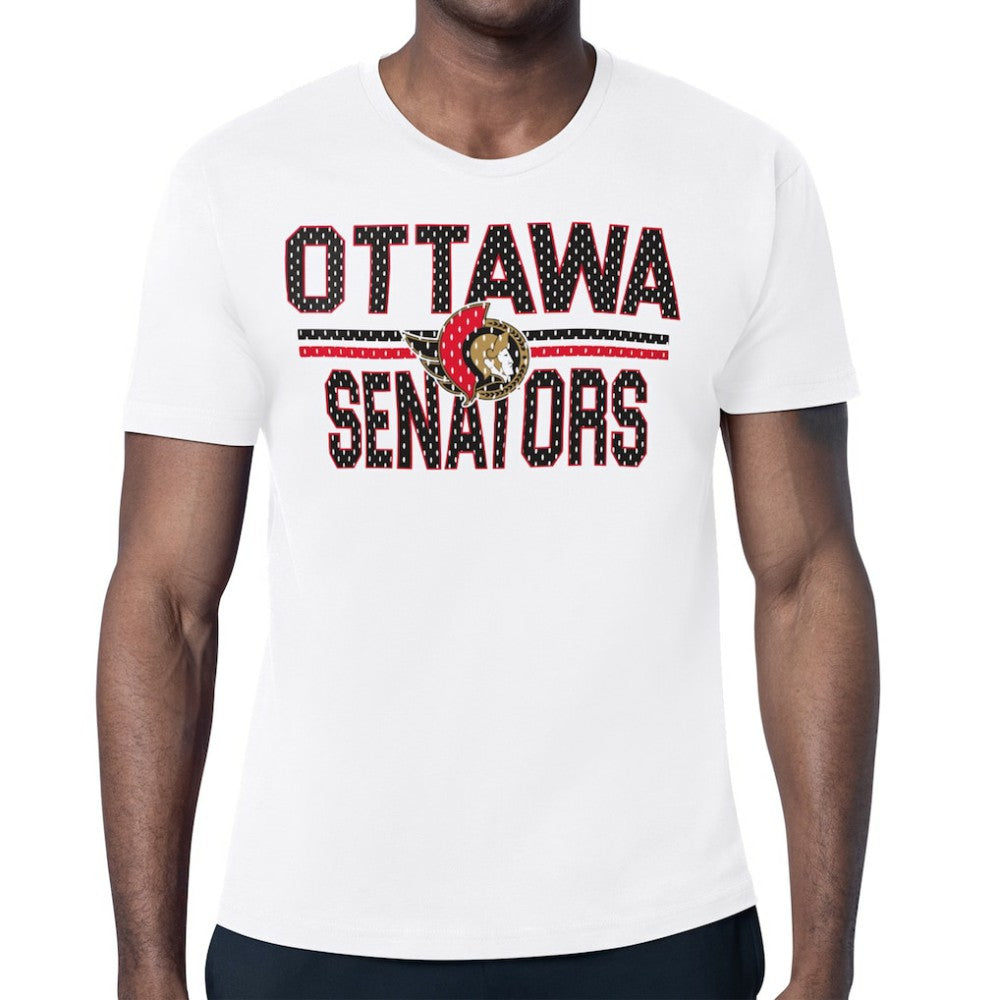 Ottawa Senators Starter Mesh Look Team Name T-Shirt - White - NHL